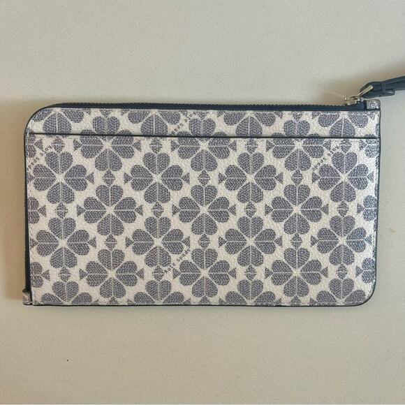 KATE SPADE NWOT Leather Lucy Spade Flower Wristlet, Beaded Bag Charm INCLUDED! - Picture 5 of 8